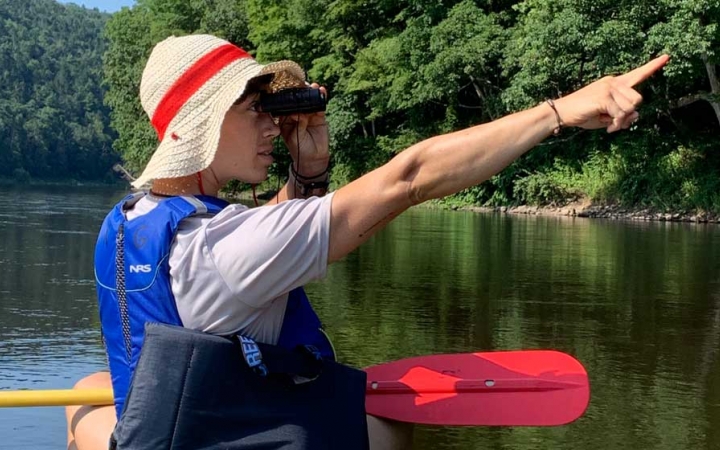 adults unplug on outdoor trip